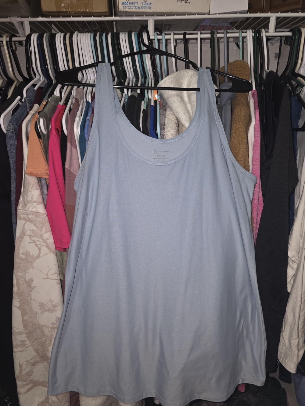 No Boundaries Light Blue Scoop Neck Tank Top